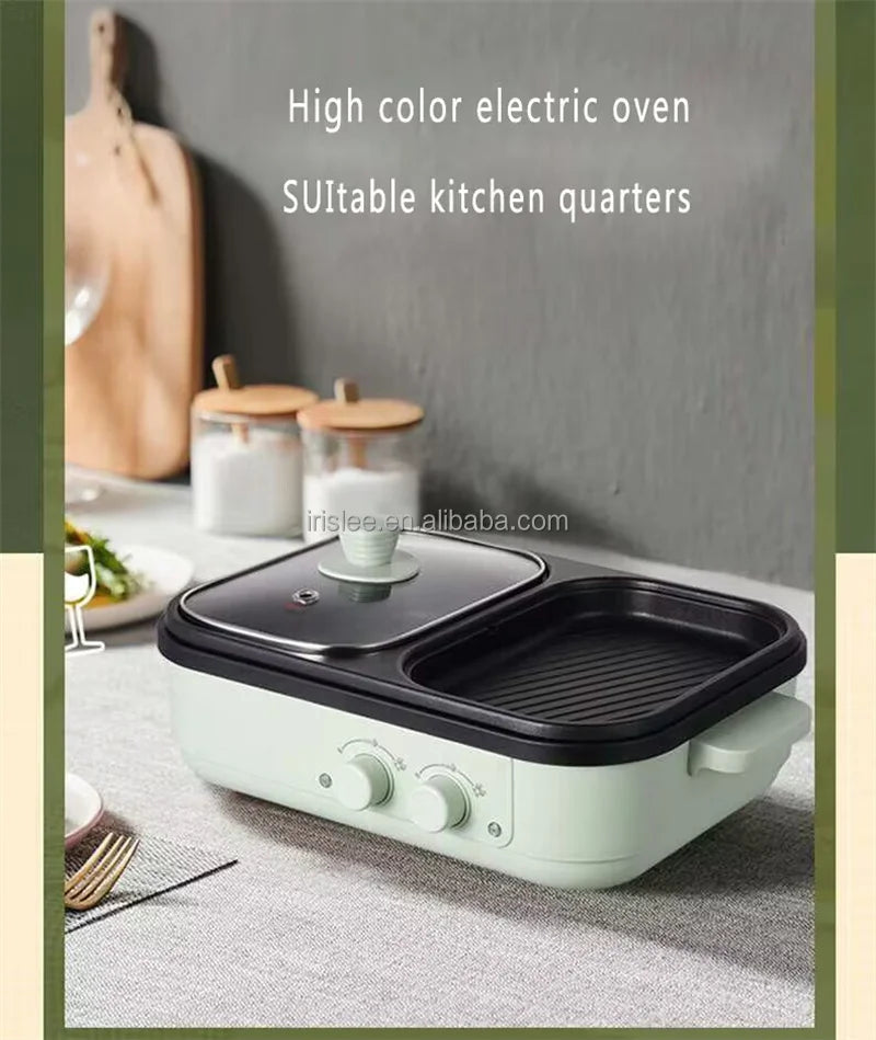 High Quality 2 in 1 Barbecue Cooking Pot Multi Functional Frying Pan Electric Hot Pot
