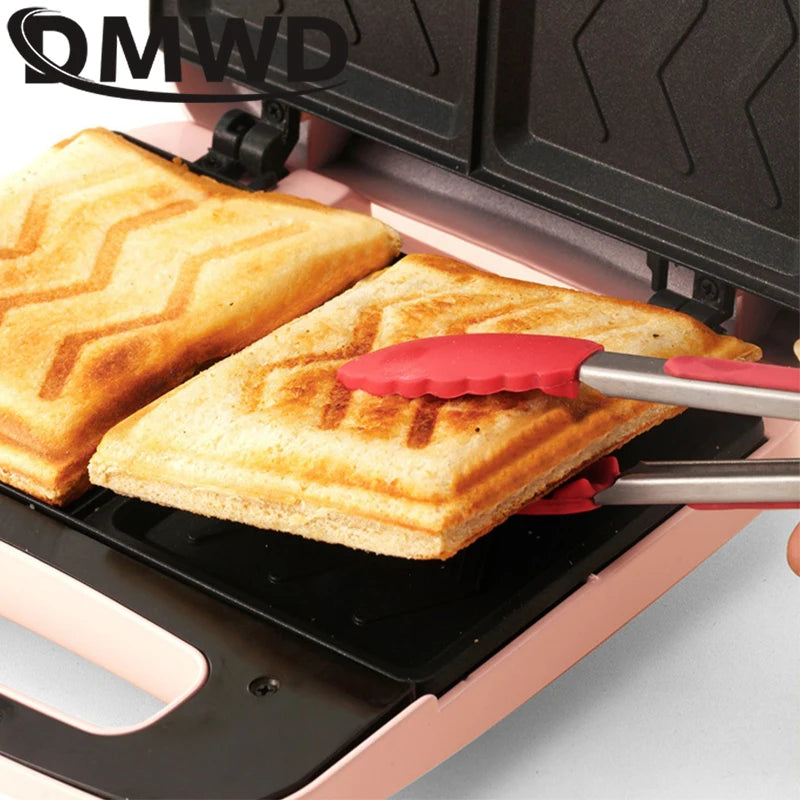 Electric Panini Sandwich Machine Multifunction Baking Pan Light Food Breakfast Maker Waffle Bread Toaster Omelette Steak Grill