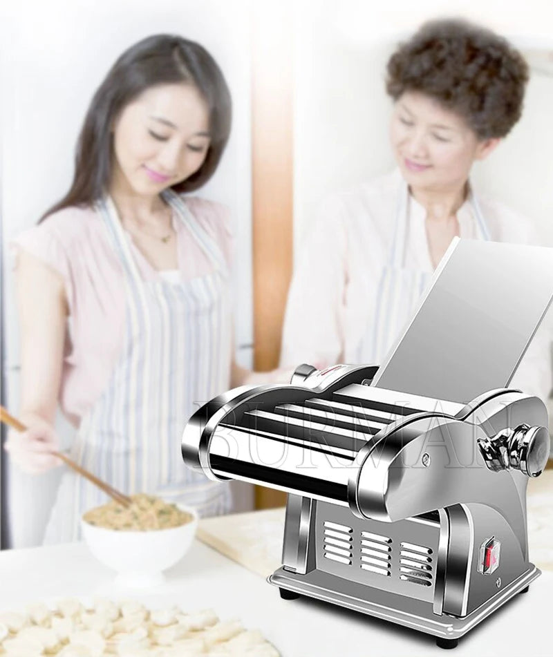 Electric Noodle Dumpling Wrapper Maker Machine Pasta Noodle Machine Commercial Household Stainless Steel Noodle Press Machine