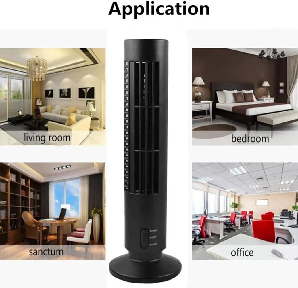 1Pcs Portable Air Cooler Vertical Bladeless Fan USB Desktop Air Conditioner Fan Mini Cooling Tower Fan for Home Office