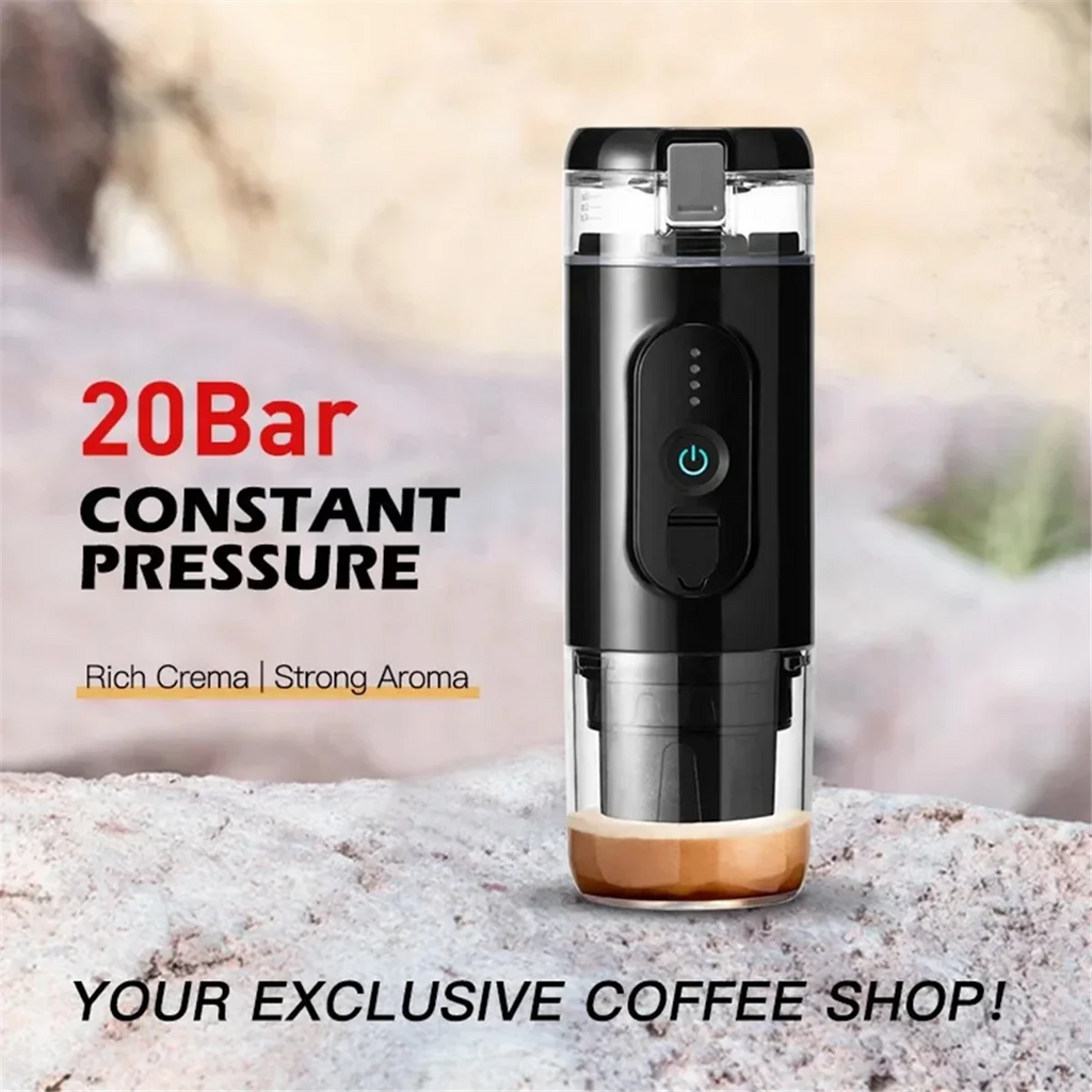 AB51 Portable Espresso Machine 7500mAh Wireless Heating, 20 Bar Electric Coffee Maker for Travel & Home