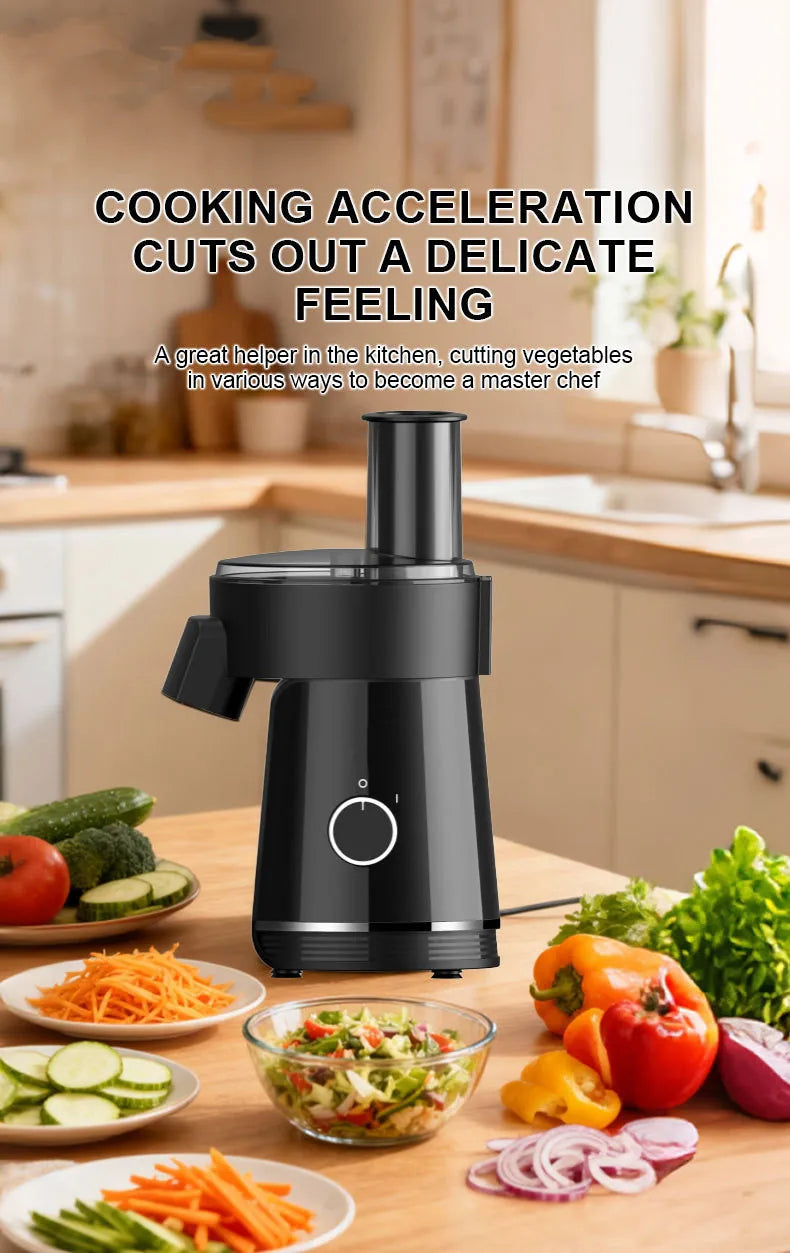 6-in-1 Electric Vegetable Chopper – 200W Multifunctional Food Processor for Slicing, Dicing  Compact & Easy Clean Home/Kitchen