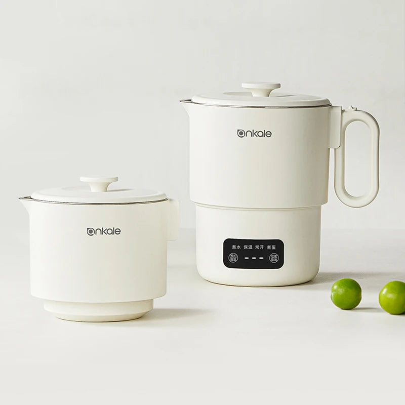 800ML Split-Type Foldable Electric Kettle Portable Travel Heating Cup with Adjustable Temperature 100V-240V Cooking Pot