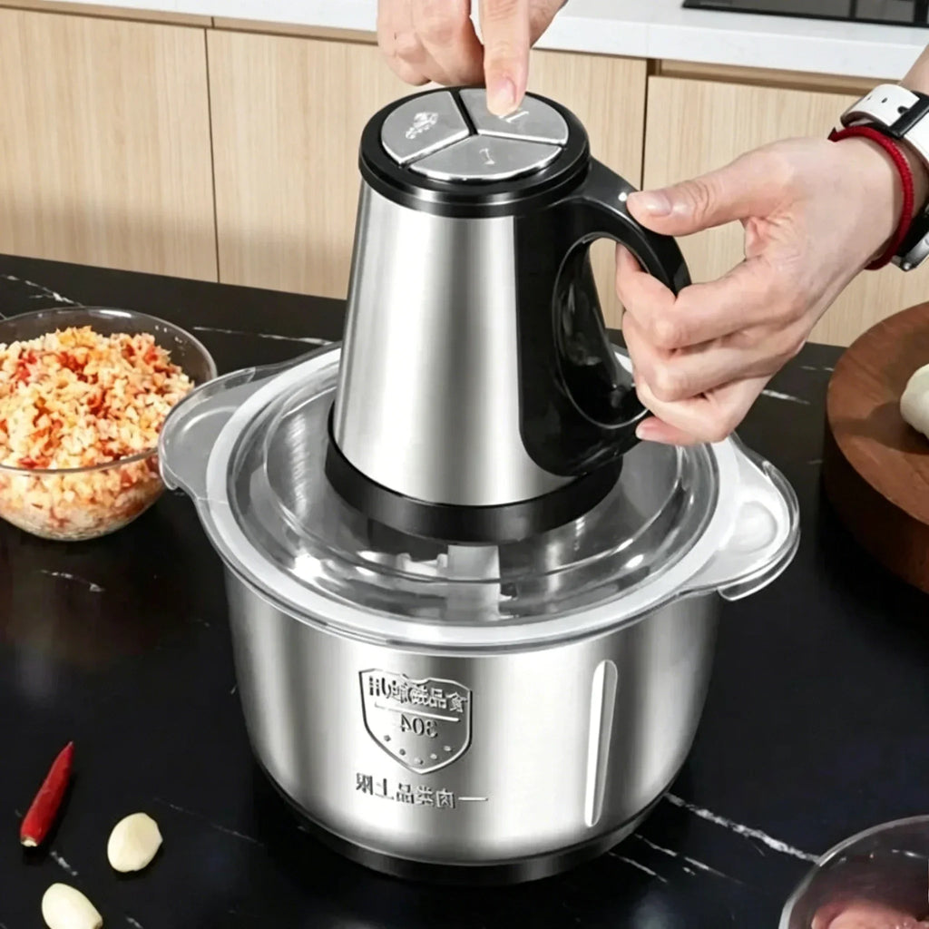 Hot Sale 5L Stainless Steel Electric Food Chopper EU Plug Household Kitchen Meat Vegetable Processor