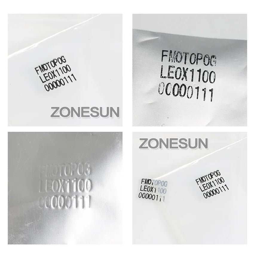 ZONESUN ZS-DY8 Manual Date Code Printer – Batch Number, Expiry & Production Date Coding Machine with A-Z Characters Ribbon