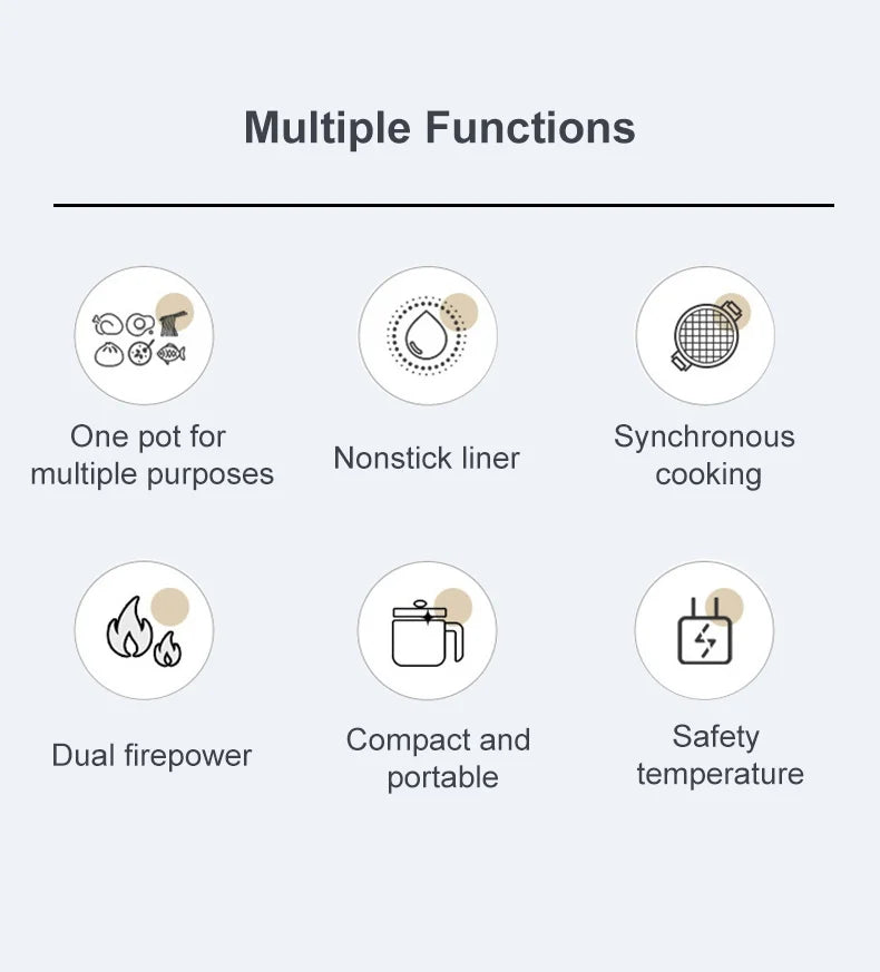 1.7L Electric Rice Cooker Single Double Layer 220V Multi Cooker Non-Stick Smart Mechanical MultiCooker Steamed Rice Pot For Home