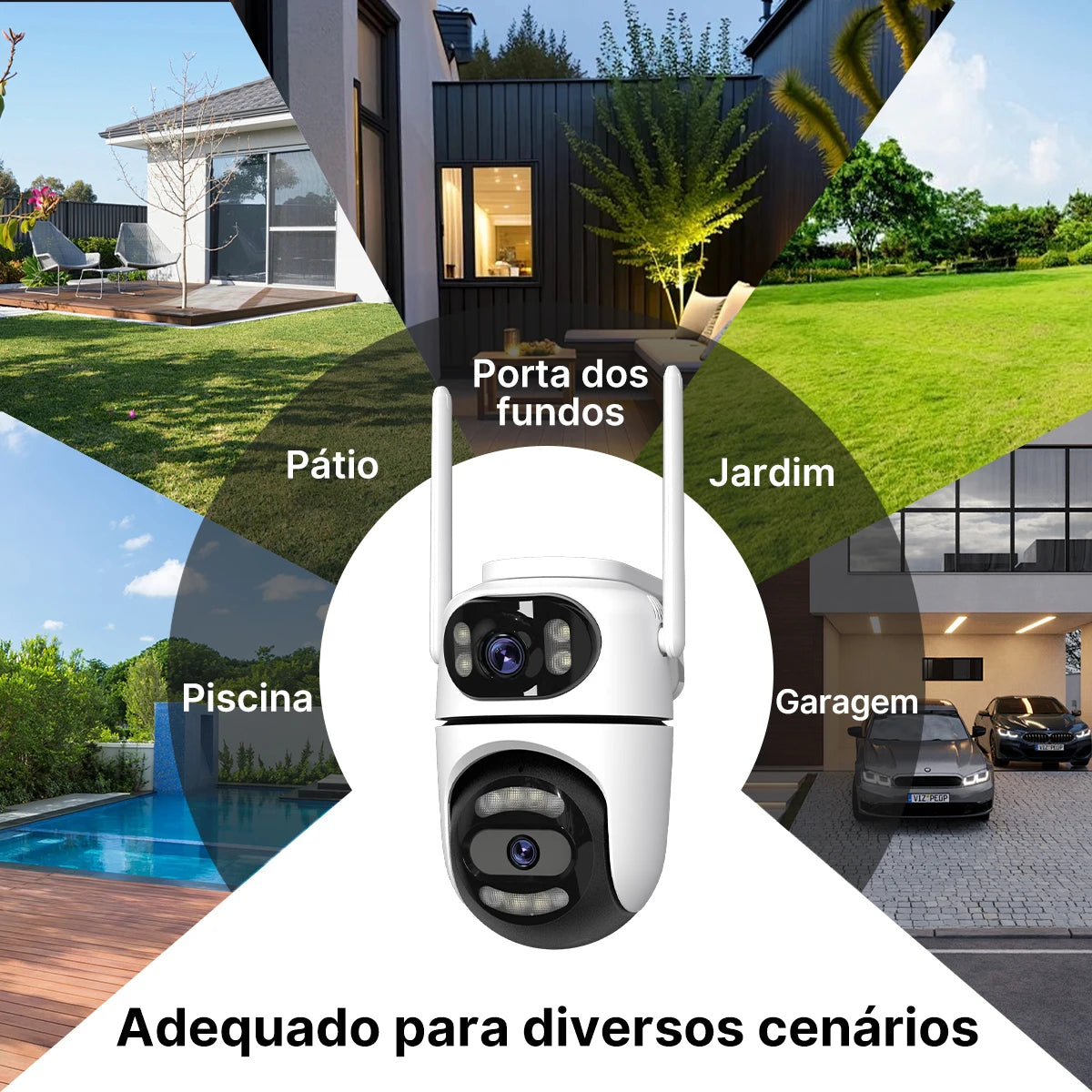 Icsee Wifi Ip Camera Dual Screen Home Security Ptz Camera Ai Tracking Outdoor Video Surveillance Cctv