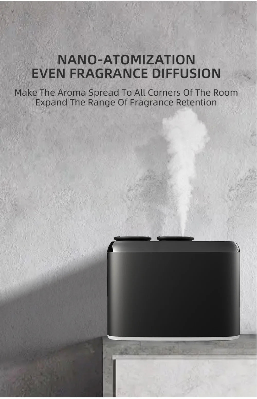 Electric Smell For Home Dual Nozzle Aroma Diffuser Electric Smell Distributor Bluetooth Control Essential Oil Diffuser No Water