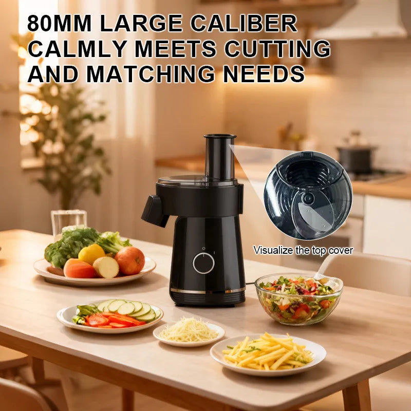 6-in-1 Electric Vegetable Chopper – 200W Multifunctional Food Processor for Slicing, Dicing  Compact & Easy Clean Home/Kitchen