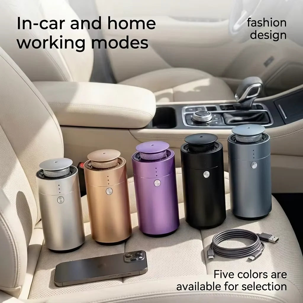 Luxury 10ML Battery Powered Plastic Car Aroma Diffuser Electric Waterless Essential Oil Diffuser Machine for Car Gift