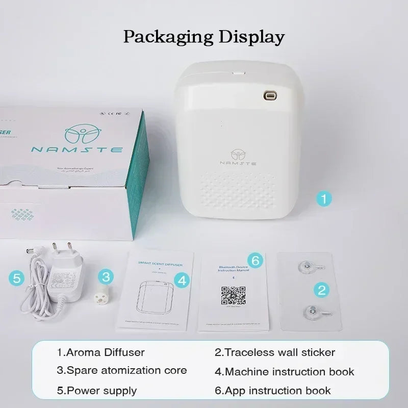 NAMSTE New Electric Aroma Diffuser Bluetooth 1000m³  Diffuser Essentail Oil  Aromatherapy Machine Device Electric Aromatic Oasis