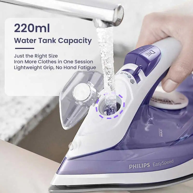 Philips Steam Iron GC1752/38 1700W Ceramic Soleplate Anti-Drip 4 Steam Setting Dry Steam Iron for Home Clothes Ironing Daily Use