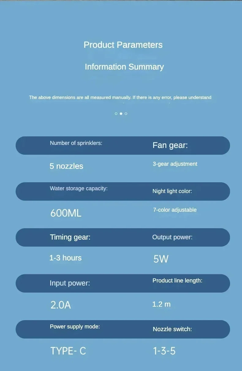 Lenovo Portable Air Conditioner Fan Mini USB Air Cooler Humidifier Water Mist Spray LED Night Light Desktop Cooling Fan