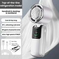 2025 New Ice Pack High-Speed Handheld Eletric Fan 100 Speed Adjustable Folding Mini Fan Portable Outdoor Hanging Neck Small Fan