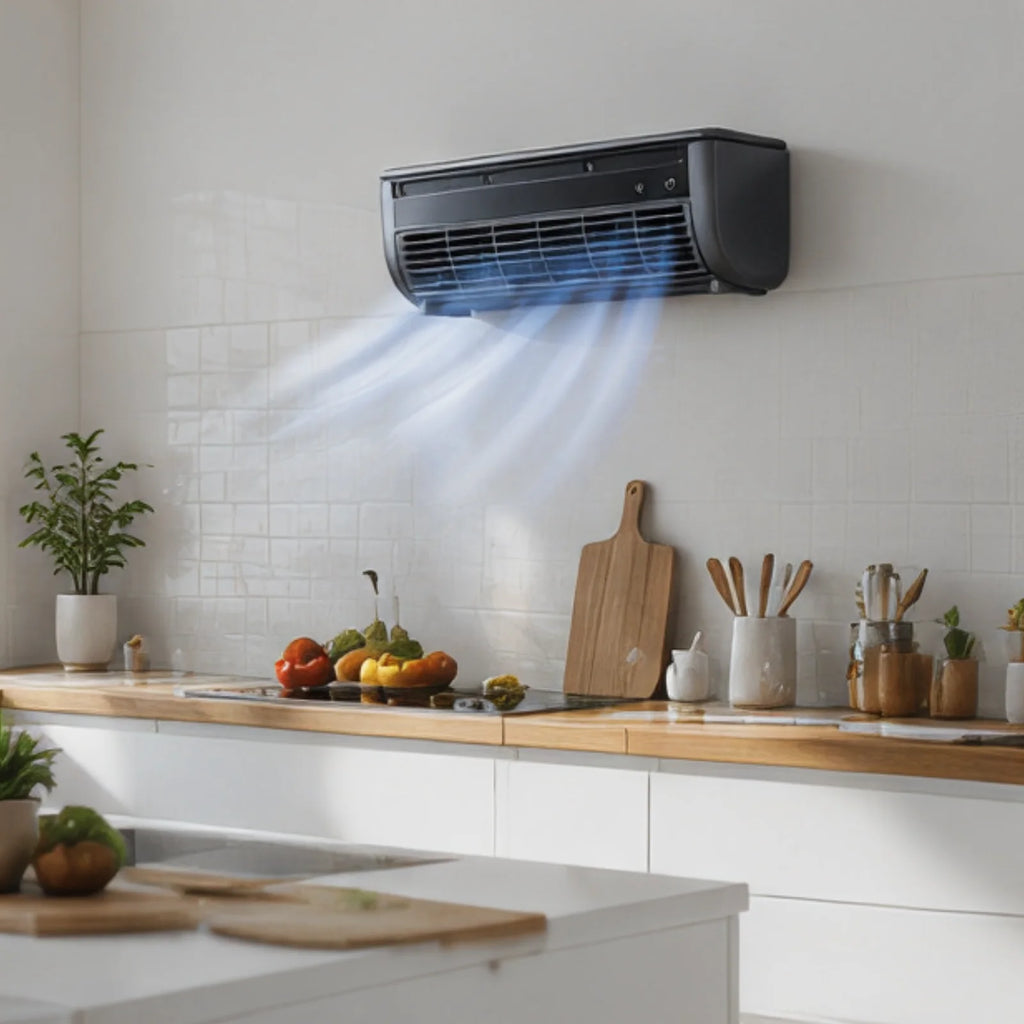 Wall-Mounted Air Cooling Fan 20W Power Quick Cooling Easy To Install Leafless Home Kitchen Air Conditioning Fan