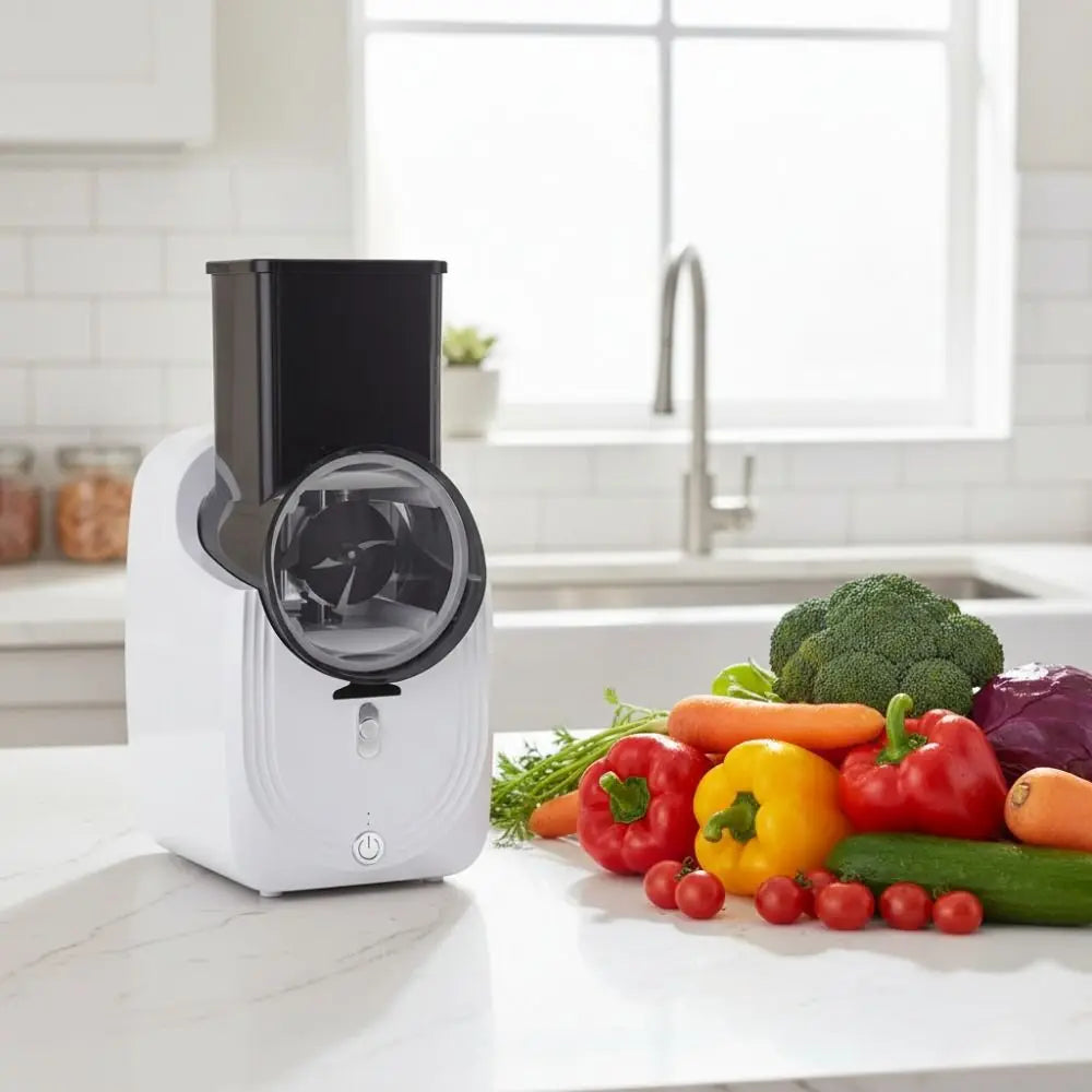 Effort-saving Electric Vegetable Cutter Efficient Detachable Automatic Vegetable Shredder Long Battery Life Vegetable Processor