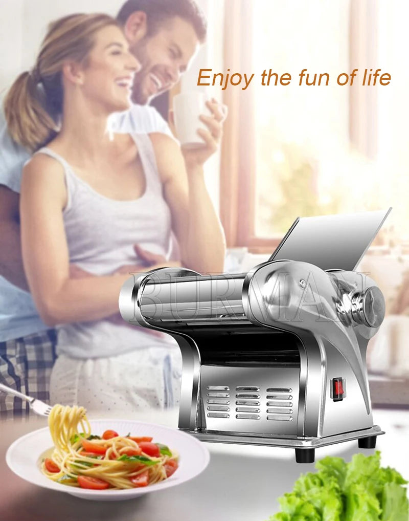 Electric Noodle Dumpling Wrapper Maker Machine Pasta Noodle Machine Commercial Household Stainless Steel Noodle Press Machine