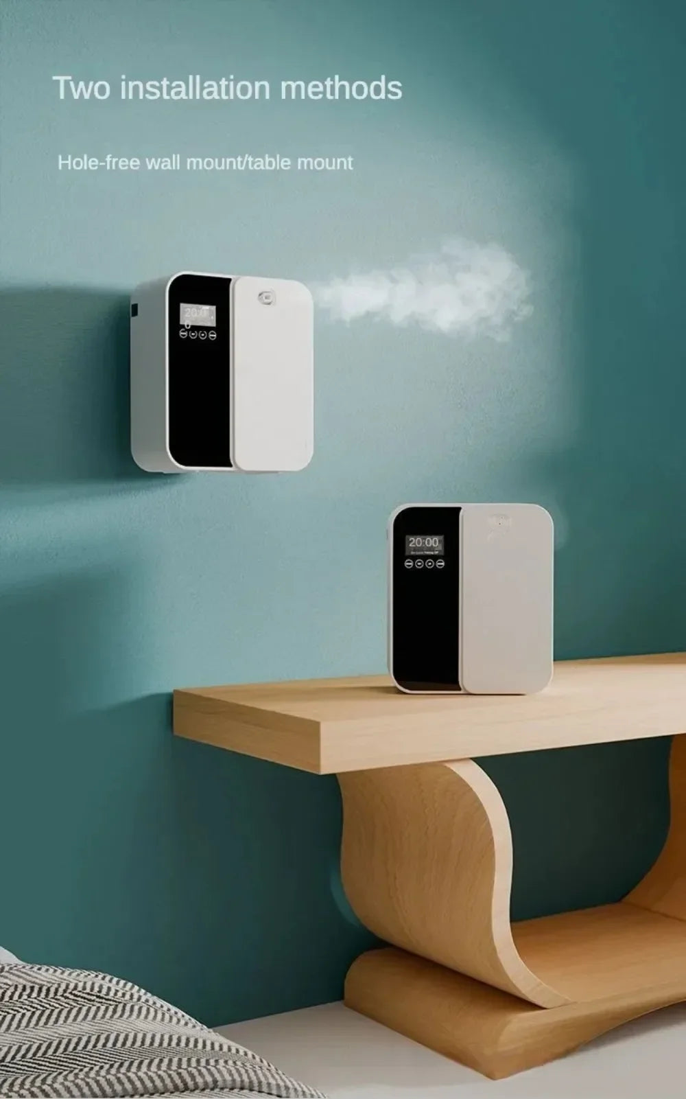 1000m³ Electric Smell Distributor Bluetooth Wall Mounted Fragrance Diffuser Professional Aroma Diffuser Electric Smell for Home