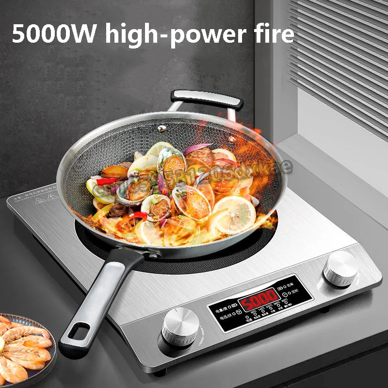 5000W High-power Commercial Desktop Induction Cooker Portable Induction Cooker Household Kitchen Canteen Milk Tea Shop