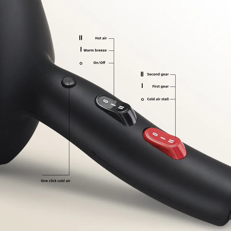 New X6 Hair Salon Professional Hair Dryer 2400W High Power Strong Wind Speed Drying Home Hairdryer Recommended Hairdryer