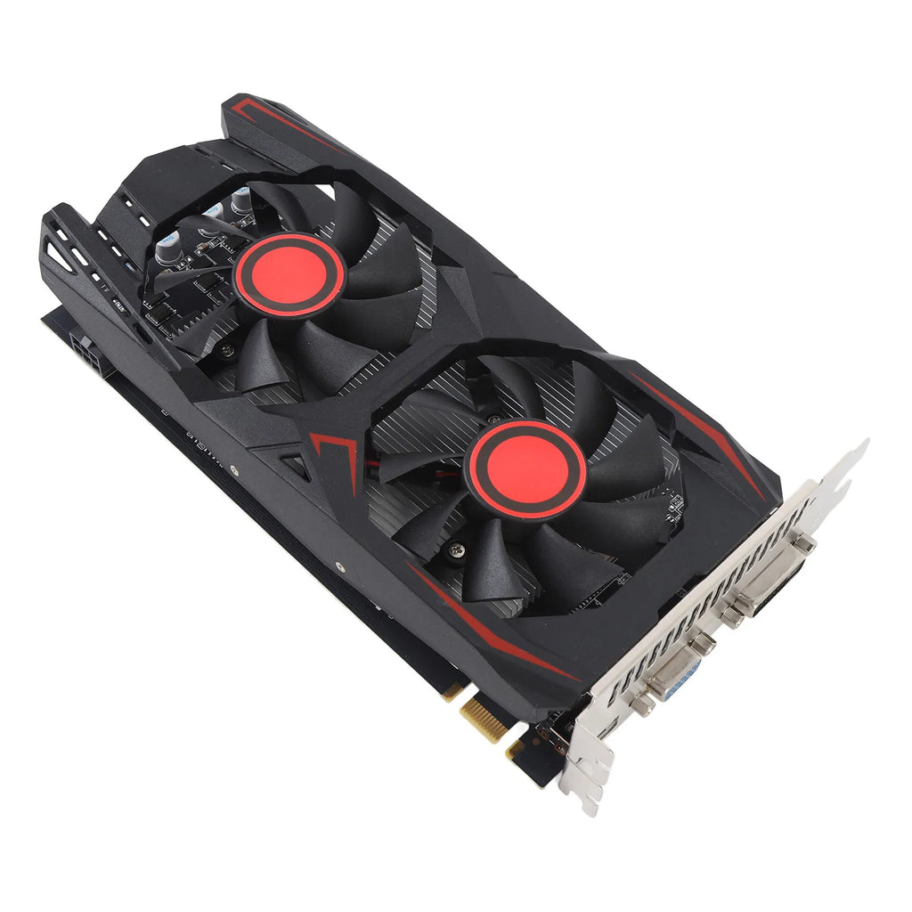 Graphics Card 6GB GDDR5 192BIT Double Fan PCIE 2.0 16X Slot Supports DVI VGA HD Multimedia Interface Gaming Video Card