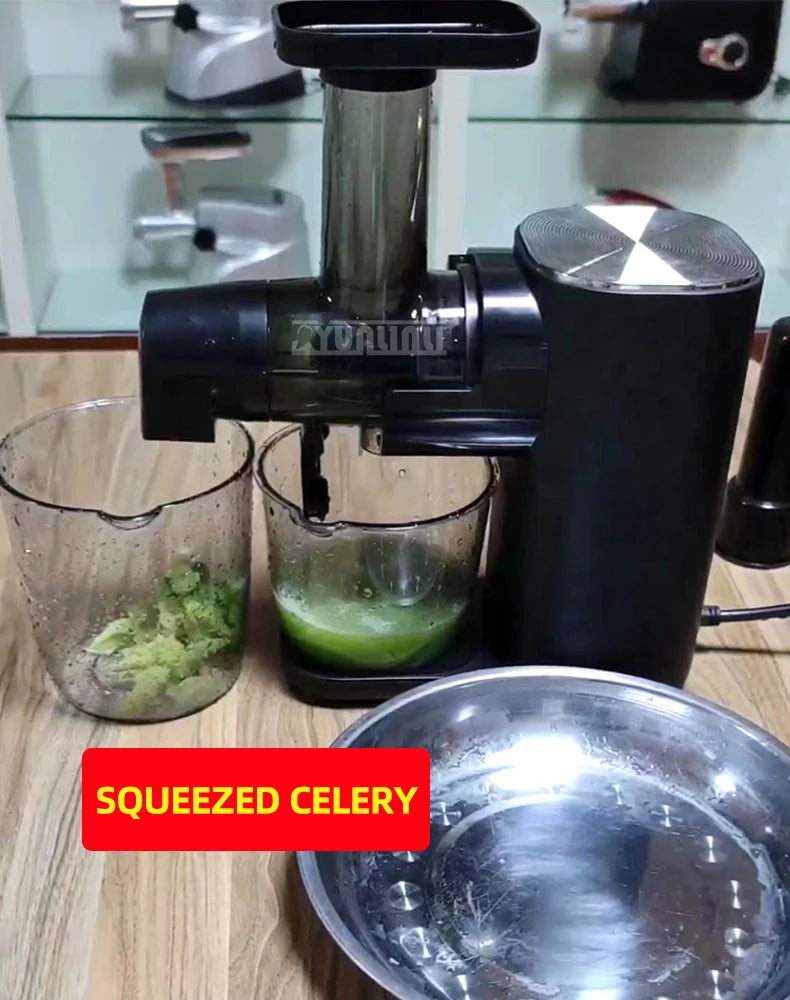 Horizontal Slow Juicer Household Automatic Bender Residue Separation Fresh Juice Blender
