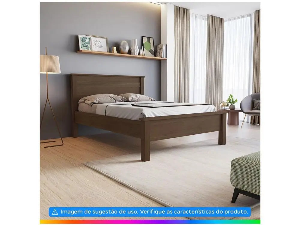 Double Bed Conquest Furniture Barcelona Cocoa