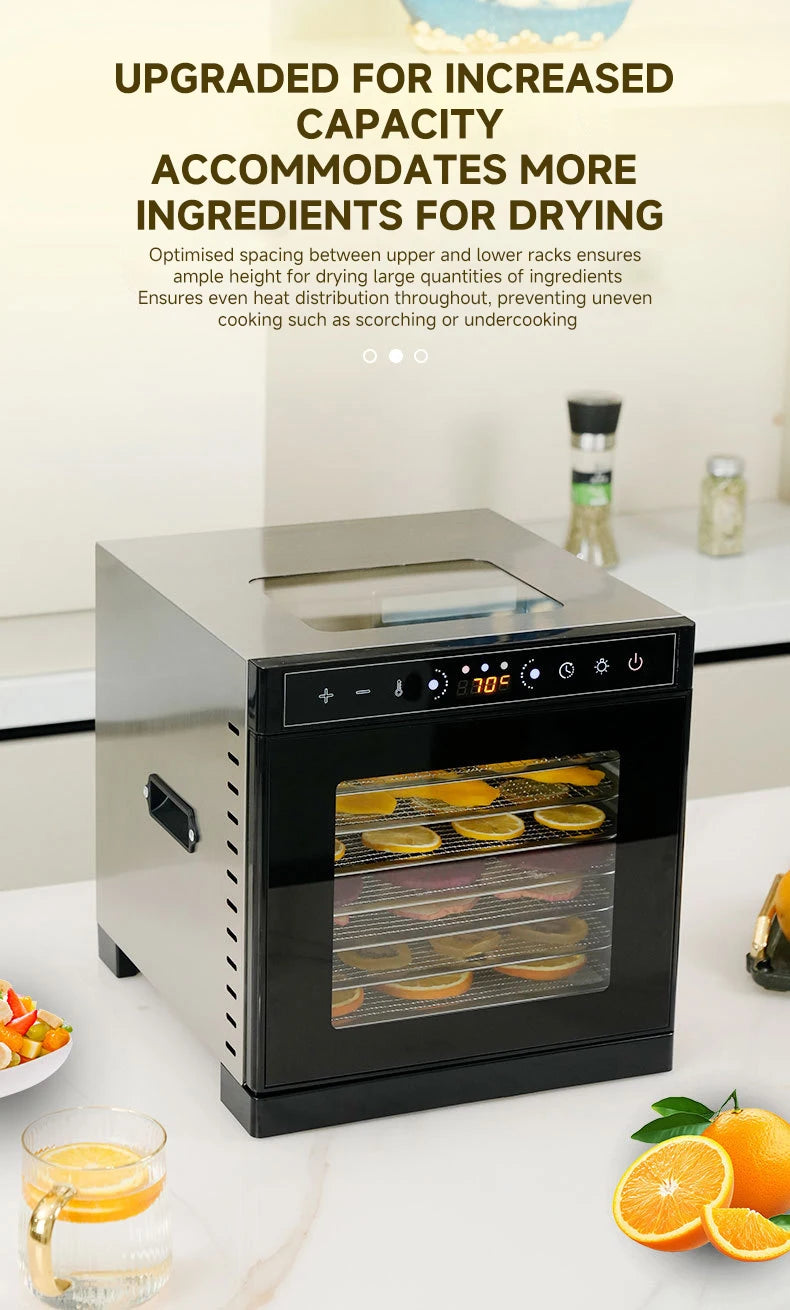 DIVEDEER Home Food Dehydrator with Warmer Plate, Juicer with Pulp Separator, Vegetable Dryer, Fully Automatic