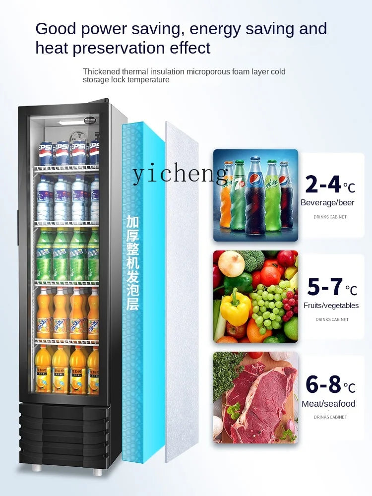 Beverage Showcase Frozen to Keep Fresh Commercial Vertical Supermarket Refrigerator Beer Cabinet