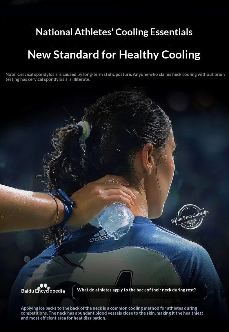 Neck Fan Bladeless Semiconductor Cooling Usb Rechargeable Portable Neck Air Conditioner With Led Display For Outdoor Sports