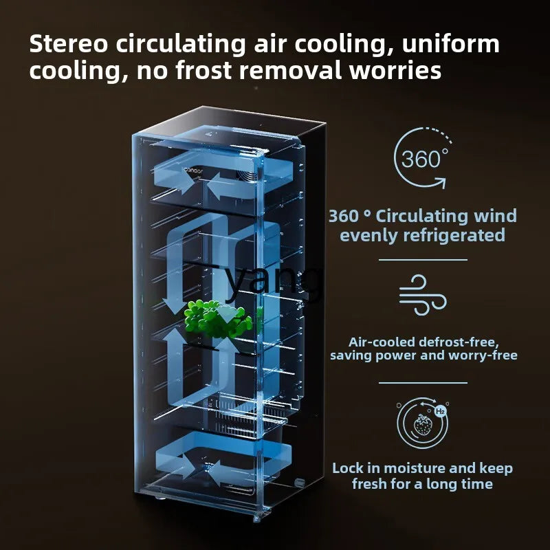 lCX household living room glass door fruit beverage tea fresh-keeping refrigerator