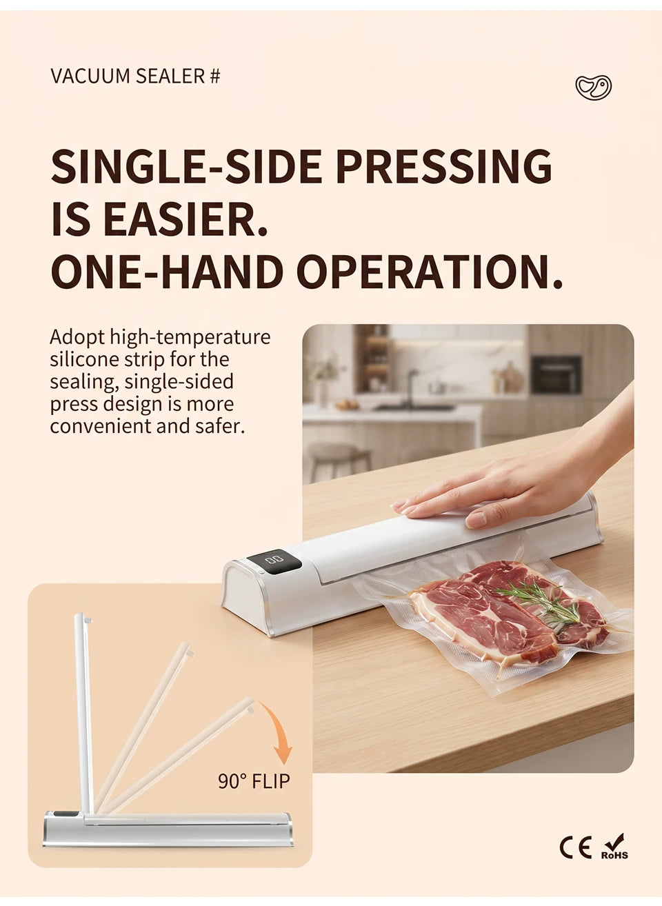 Multi-Mode Food Vacuum Sealer for Vacuumor for Products  Cuisine Packaging Plastic Bag Sealant Kitchen Sealing Machine