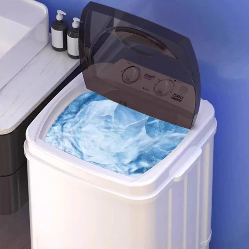 10KG Single Tub Washing Machine, Full & Semi-automatic Large Capacity Mini Laundry Washer for Rental Home Use