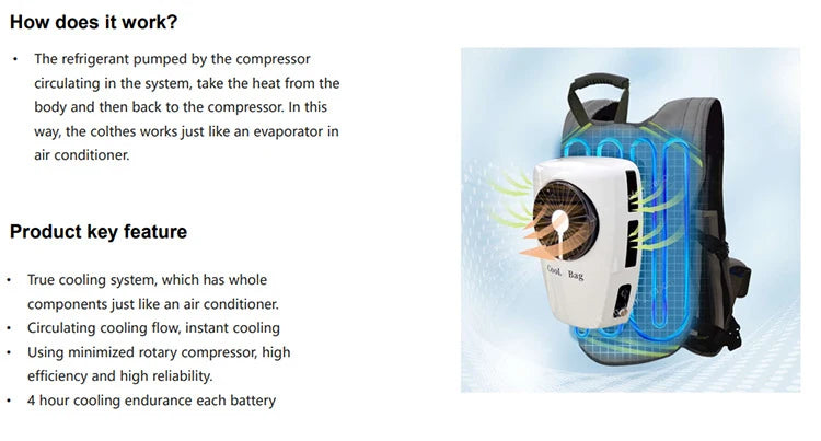 Air Conditioner Clothes Air Conditioning Vest Cloth Cooling Vest DC Micro Compressor Cooler Vortex Tube with Infinite Regulation