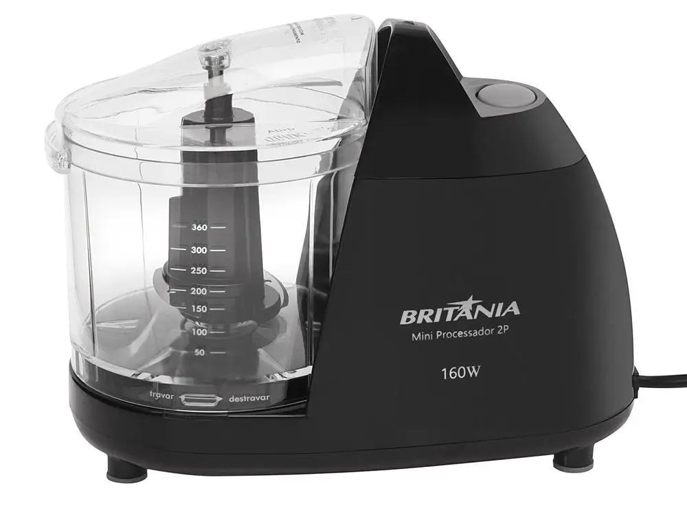 Mini Food Processor Britannia Black 2P 160W - 110V