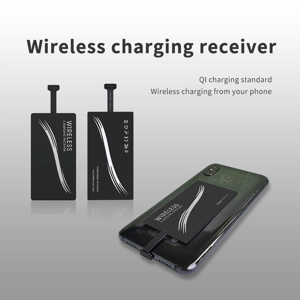 【B12B】Wireless Charger Type-C Universal Charging Receiver for Huawei P20 Pro P10 Plus Xiaomi Mi8 Mi6 for USB Type C