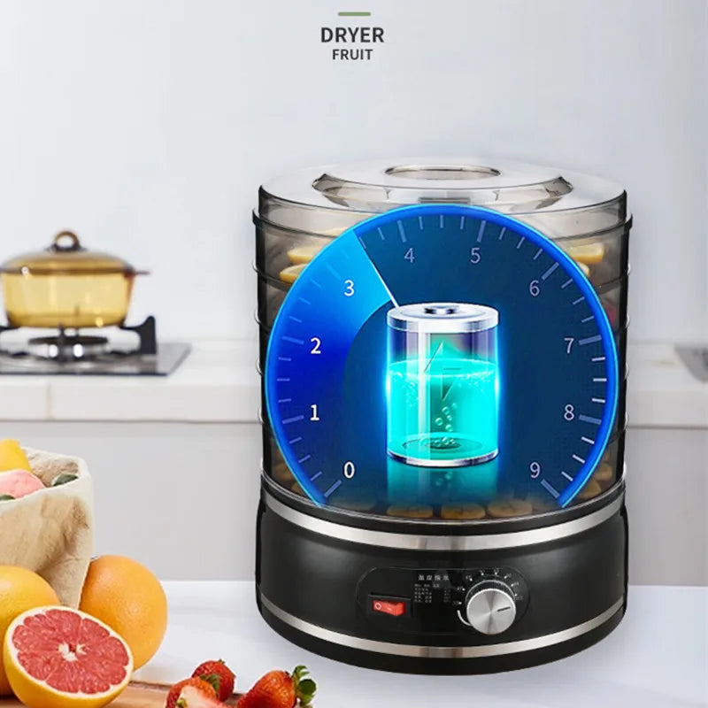 MINI Digital Food Dehydrator Vegetables Fruit Dryer Household Meat Drying Machine With 5 Trays 220V