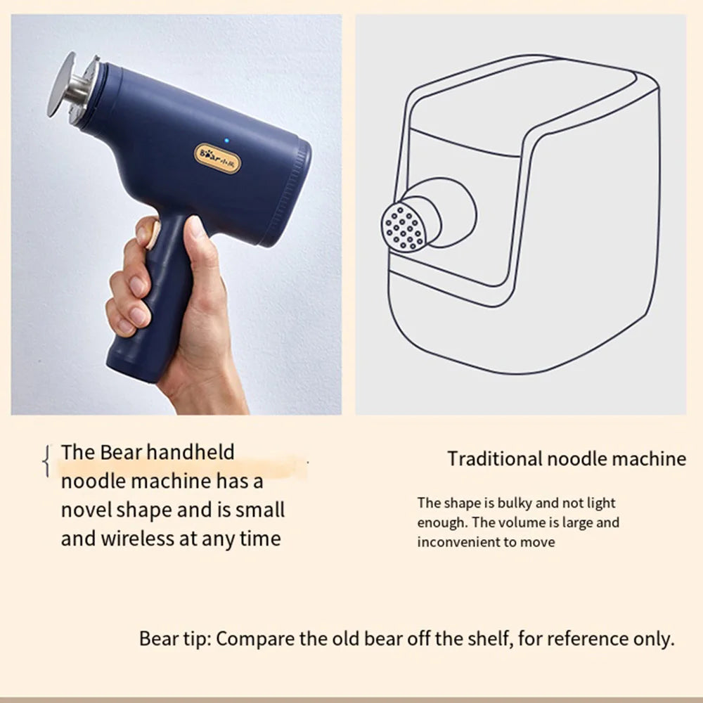 USB Cordless Electric Pasta Maker Machine Automatic Pasta Noodle Maker Portable 6 Molds for Home Kitchen Gadget 제면기 국수기계