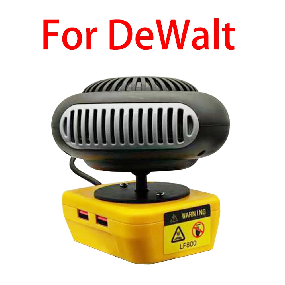 Portable Lithium Electric Power Warm Air Blower Fan Heater Hot&Cold Wind Dual Mode for Makita for Bosch for DeWalt for Milwaukee