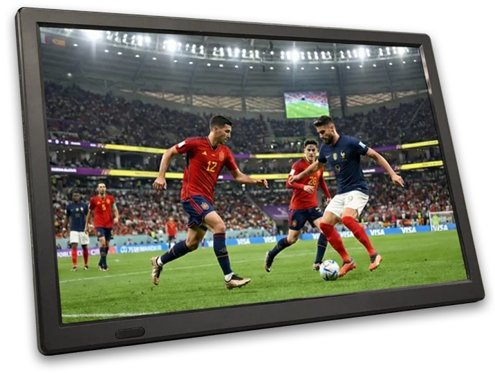 15.4" Portable Android Smart TV FHD LED LCD Digital Television with Built-in Battery DC 12V for Caravan Car Outdoor Camping