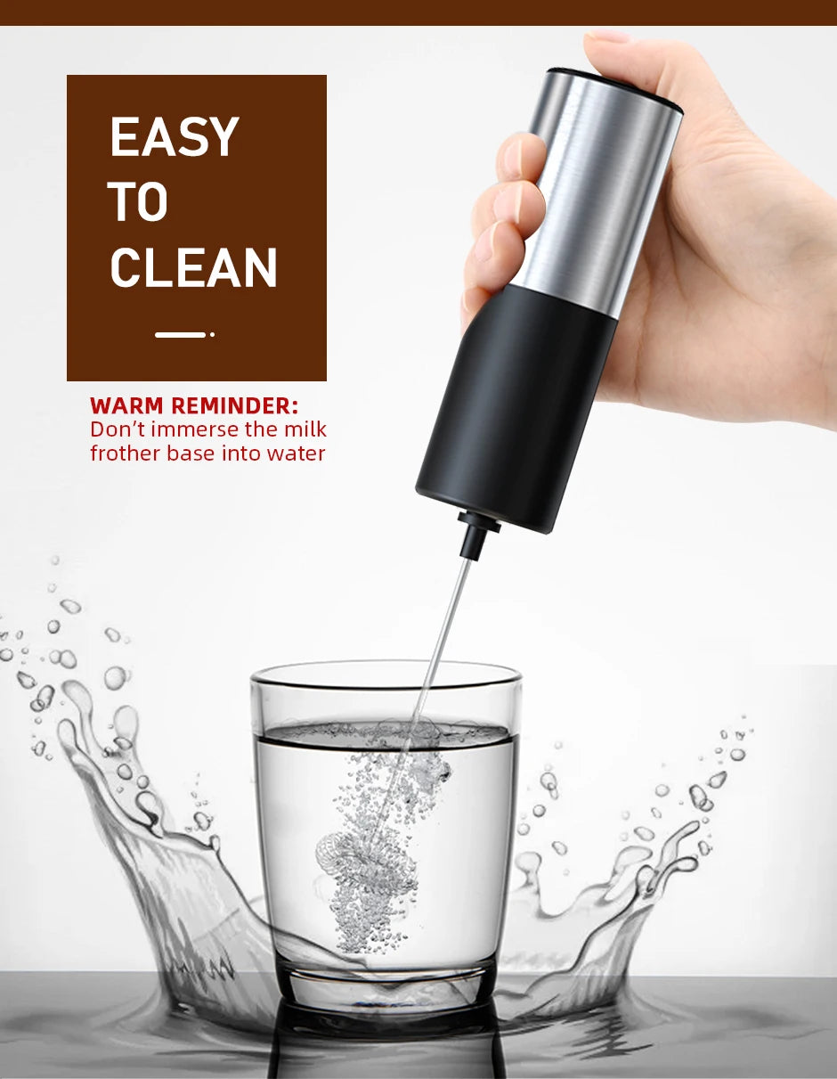Electric Milk Frother Foam Maker Mixer for Coffee, Electric Portable Whisk Drink Mixer Mini Foam Maker Frothing Battery Powered