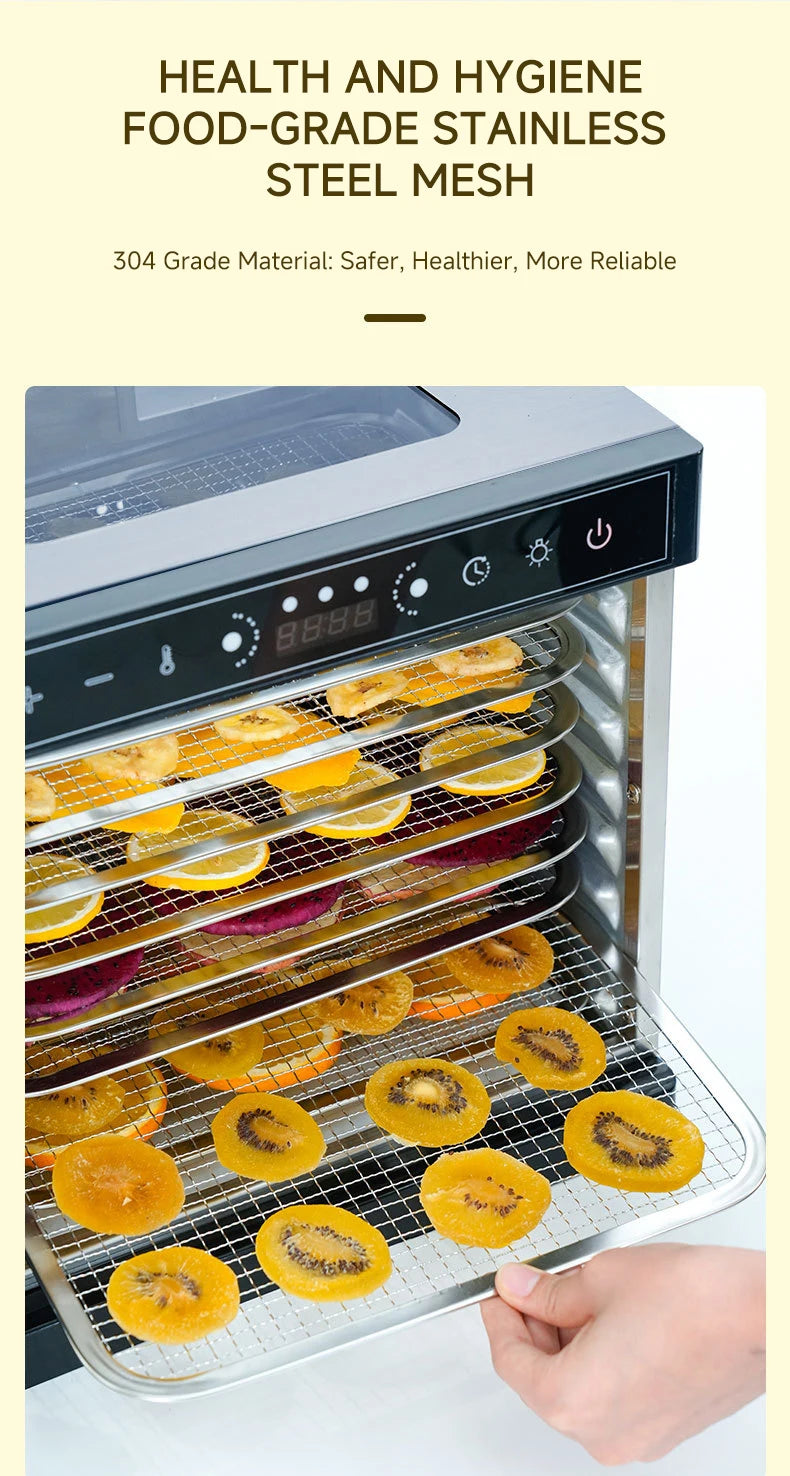 DIVEDEER Home Food Dehydrator with Warmer Plate, Juicer with Pulp Separator, Vegetable Dryer, Fully Automatic