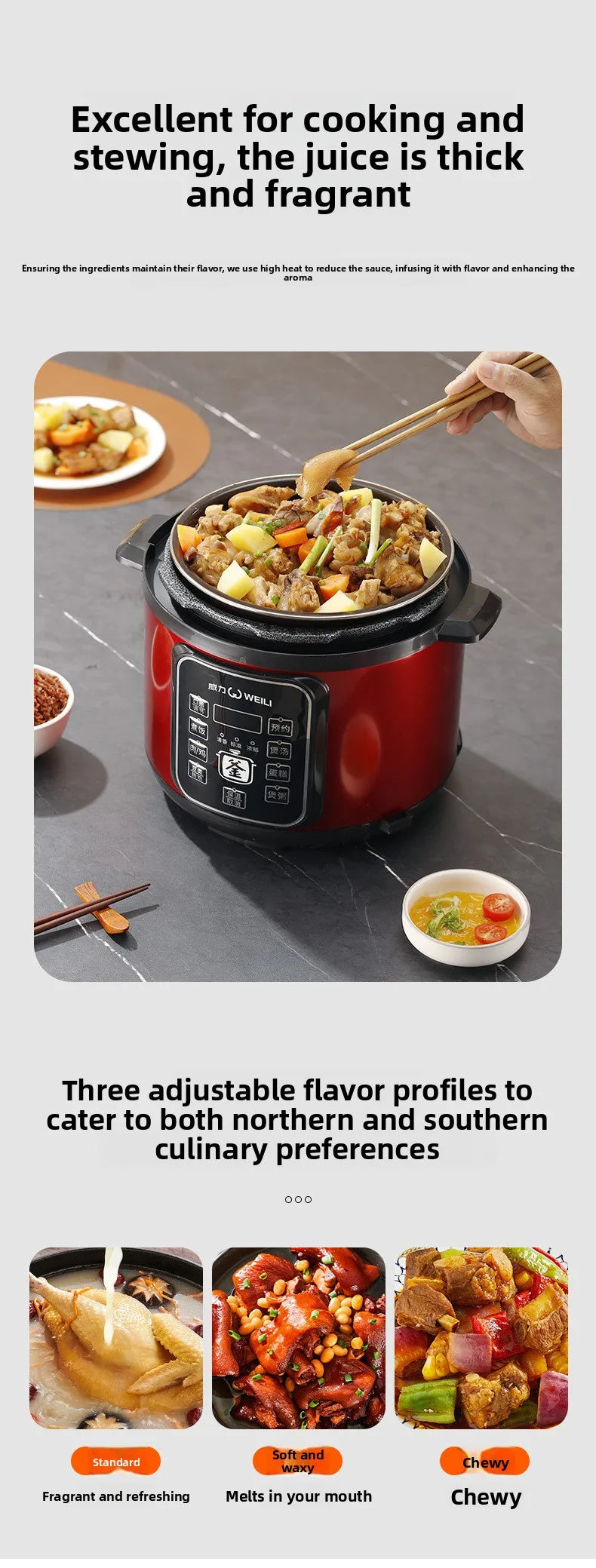 Large Capacity Automatic Electric Pressure Cooker Intelligent Multi-Function Home Use Rice Cooker Appointment Function
