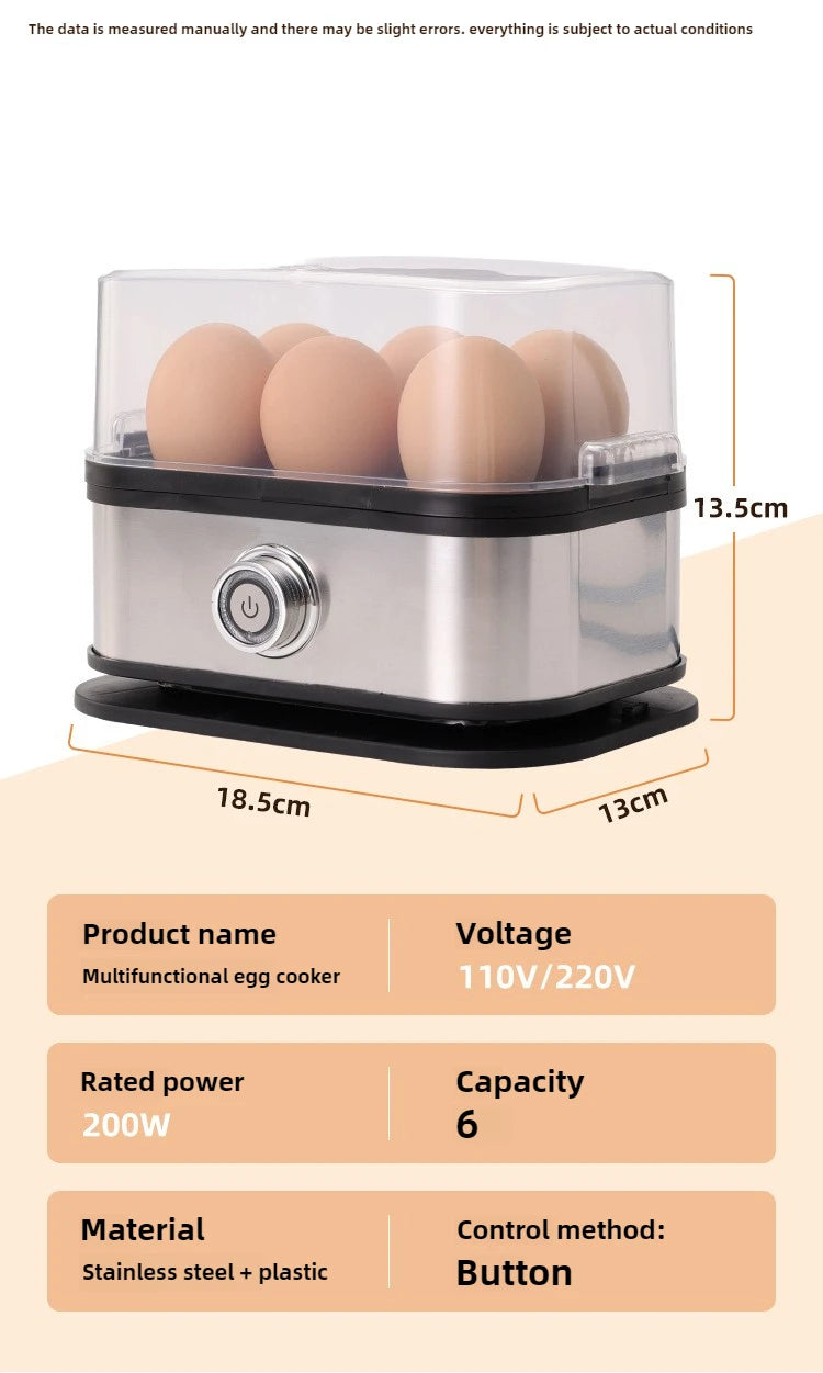 Egg Boiler and Steamer, Kitchen Appliance for Quick Boiling and Steaming Eggs, Mini Breakfast Maker,food Steaming Cooker
