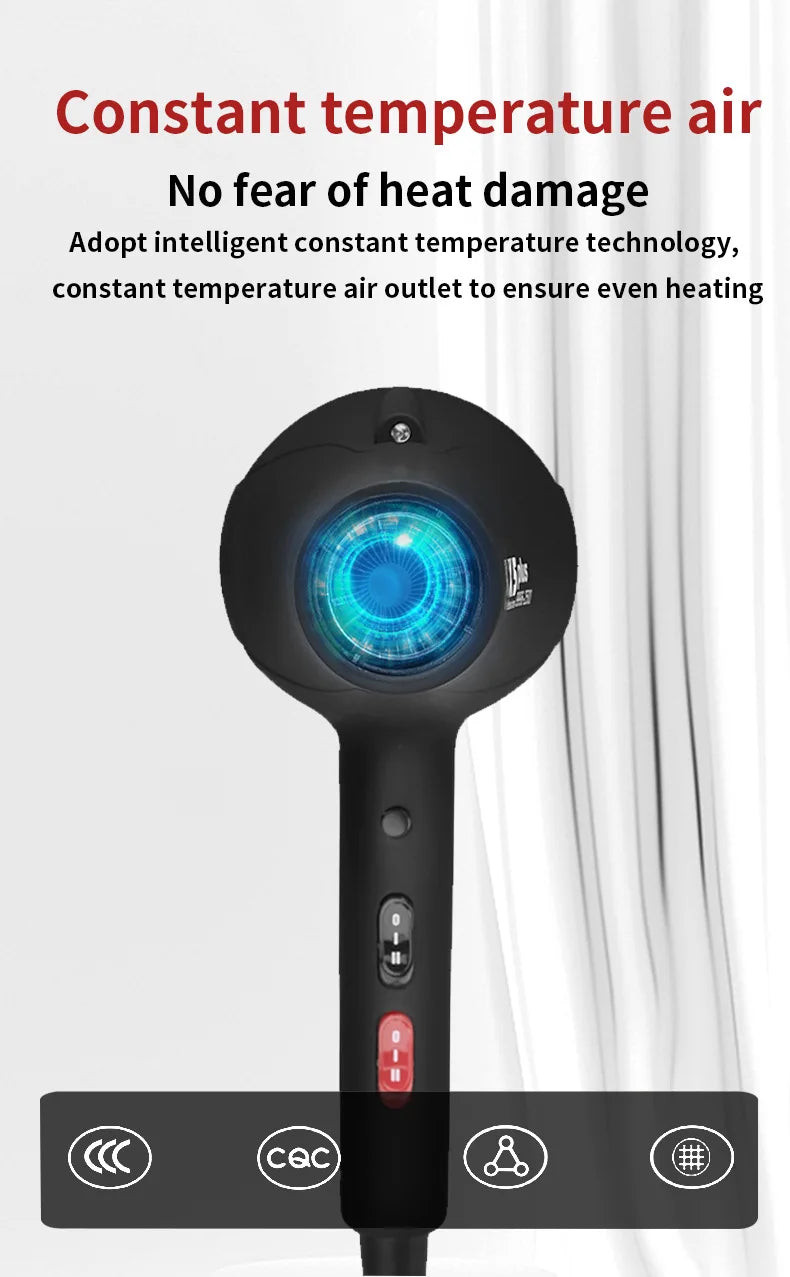 New X6 Hair Salon Professional Hair Dryer 2400W High Power Strong Wind Speed Drying Home Hairdryer Recommended Hairdryer