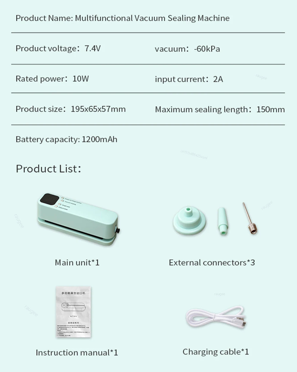 Vacuum Sealer Handheld Food Packaging Sealing Machine Home Wireless Vacuum Sealer Pump With Reusable Zipper Vacuum Bags