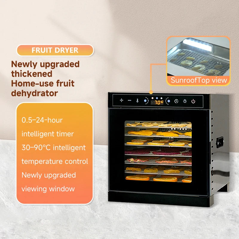 DIVEDEER Home Food Dehydrator with Warmer Plate, Juicer with Pulp Separator, Vegetable Dryer, Fully Automatic
