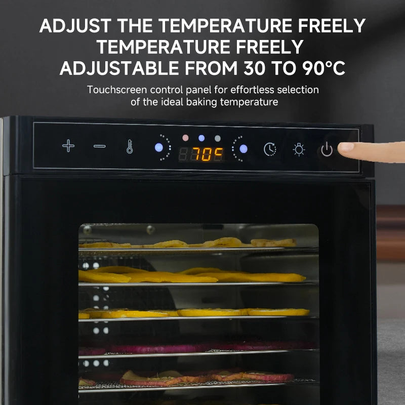 DIVEDEER Home Food Dehydrator with Warmer Plate, Juicer with Pulp Separator, Vegetable Dryer, Fully Automatic