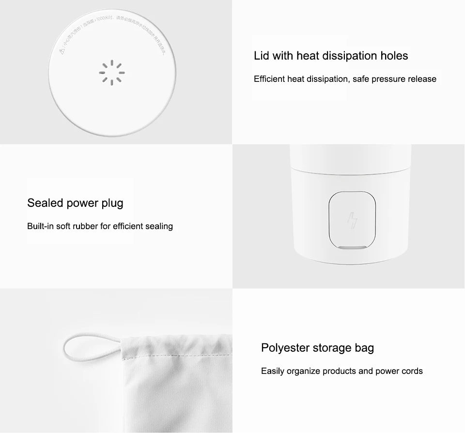 NEW MIJIA Portable Electric Kettle 2 Thermos Cup Fast Water Boiler 350ml Smart Temperature Insulated Kettle Travel 110V-240V