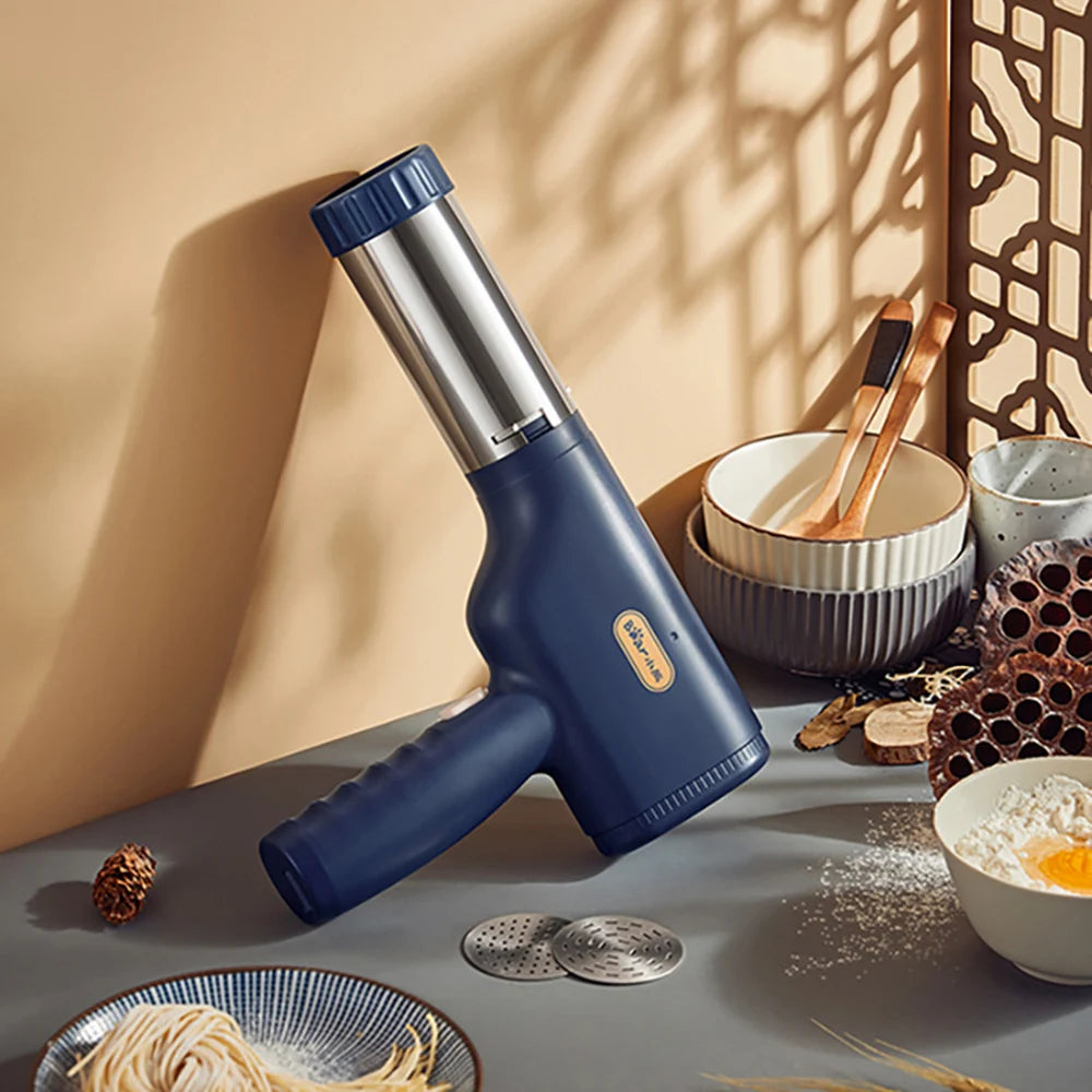 USB Cordless Electric Pasta Maker Machine Automatic Pasta Noodle Maker Portable 6 Molds for Home Kitchen Gadget 제면기 국수기계